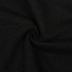 Ткань Футер 3-х нитка, Петля, цвет Черный (на отрез)  в Новошахтинске