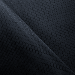 Ткань Оксфорд 300D PU Рип-Стоп СОТЫ, цвет Черный (на отрез)  в Новошахтинске