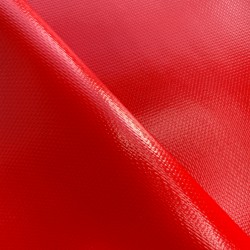 Ткань ПВХ 600 гр/м2 плотная, Красный (Ширина 150см), на отрез  в Новошахтинске