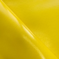Ткань ПВХ 600 гр/м2 плотная, Жёлтый (Ширина 150см), на отрез  в Новошахтинске