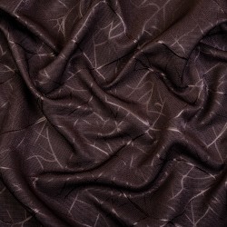 Ткань Блэкаут для штор &quot;Ледовое тиснение цвет Темно-Коричневый&quot; (на отрез)  в Новошахтинске
