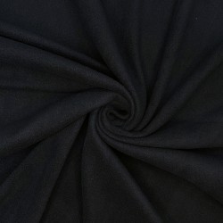 Ткань Флис Односторонний 130 гр/м2, цвет Черный (на отрез)  в Новошахтинске