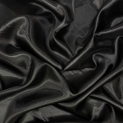 Ткань Атлас-сатин, цвет Черный (на отрез)  в Новошахтинске