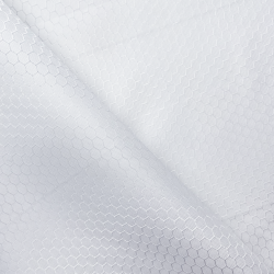 Ткань Оксфорд 300D PU Рип-Стоп СОТЫ, цвет Белый (на отрез)  в Новошахтинске