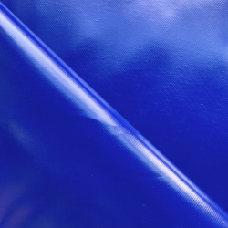 Ткань ПВХ 450 гр/м2, Синий (Ширина 160см), на отрез  в Новошахтинске