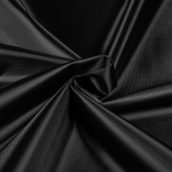 *Ткань Оксфорд 210D PU, цвет Черный (на отрез)  в Новошахтинске