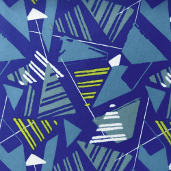 Ткань Оксфорд 210D PU, принт &quot;Лимонные треугольники&quot; (на отрез)  в Новошахтинске